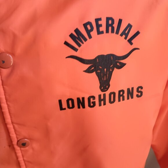 Men's Medium Vintage Coach Jacket Nebraska Imperial Longhorns USA Snap Buttons - Picture 2 of 6